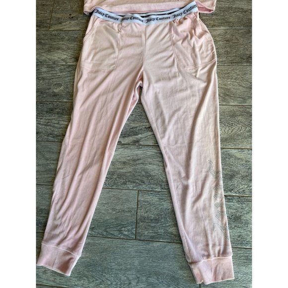 Juicy Couture‎ Sweatsuit Y2K Joggers Track Set Pink Barbiecore Large Womens - Picture 5 of 13